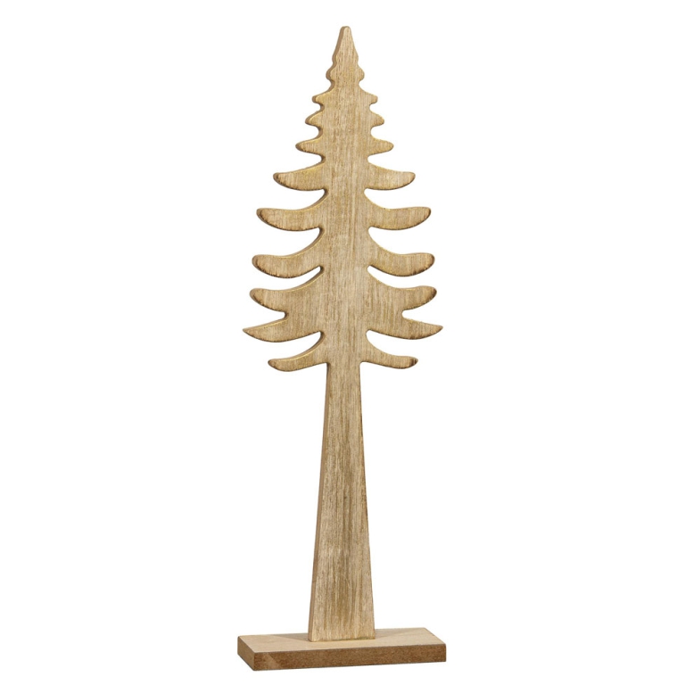 DECORO ALBERO DI NATALE  LEGNO 10X4,5X32,5CM