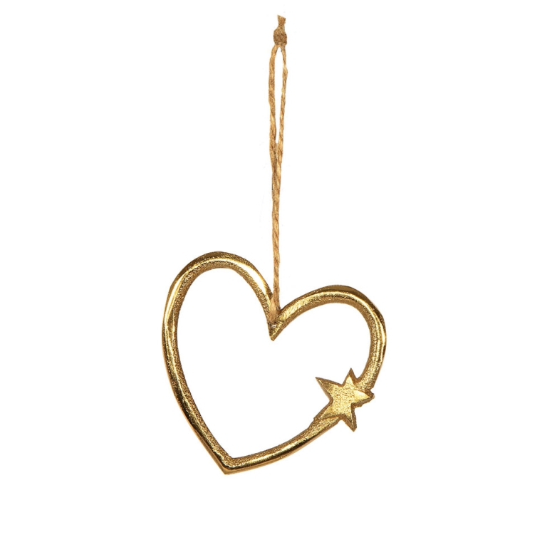 DECORO CUORE 3PZ 7X6,5CM ORO