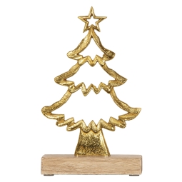 DECORO ALBERO DI NATALE  ORO 13X5X20CM