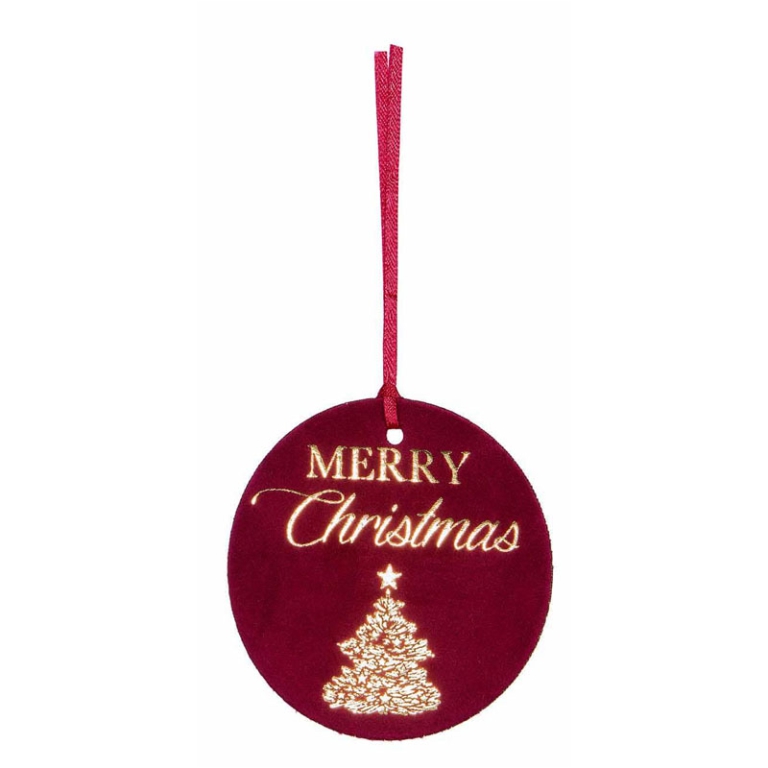 DECORO DA APPENDERE 6PZ  D10CM BORDEAUX MERRY XMAS