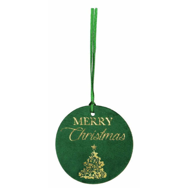 DECORO DA APPENDERE 6PZ  D10CM VERDE MERRY XMAS