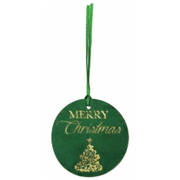 DECORO DA APPENDERE 6PZ  D7CM VERDE MERRY XMAS