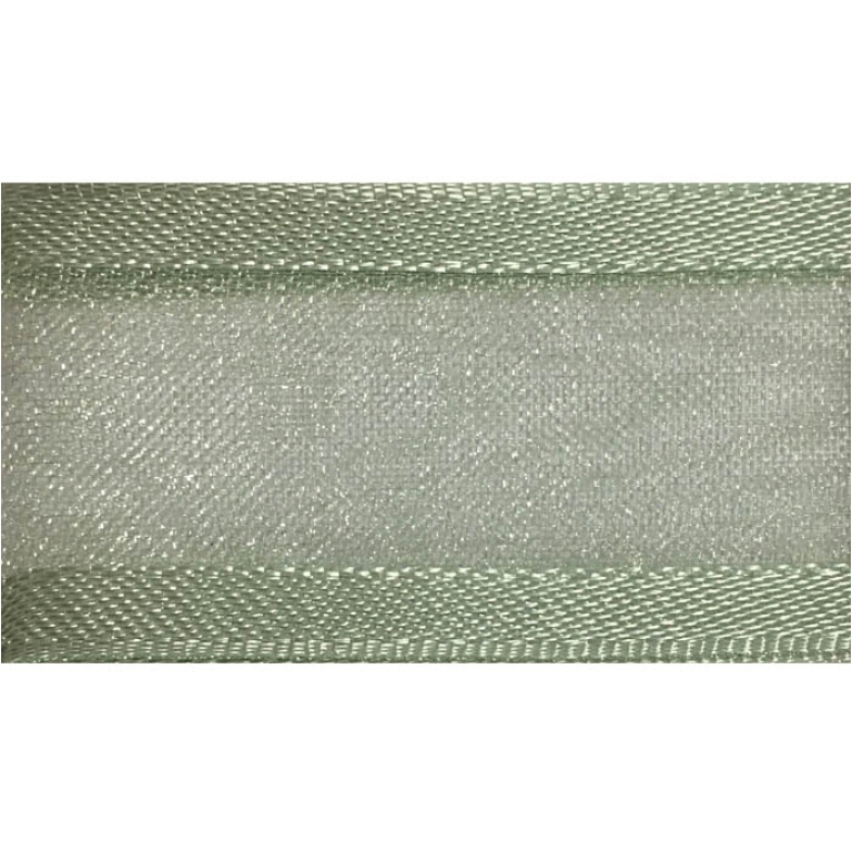 NASTRO ORGANZA 38MMX25MT BORDATO RASO VERDEMARE 013