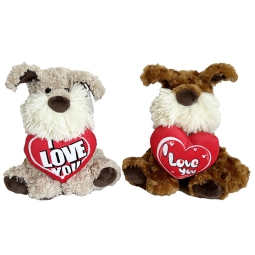 PELUCHE CANE CON CUORE   24CM