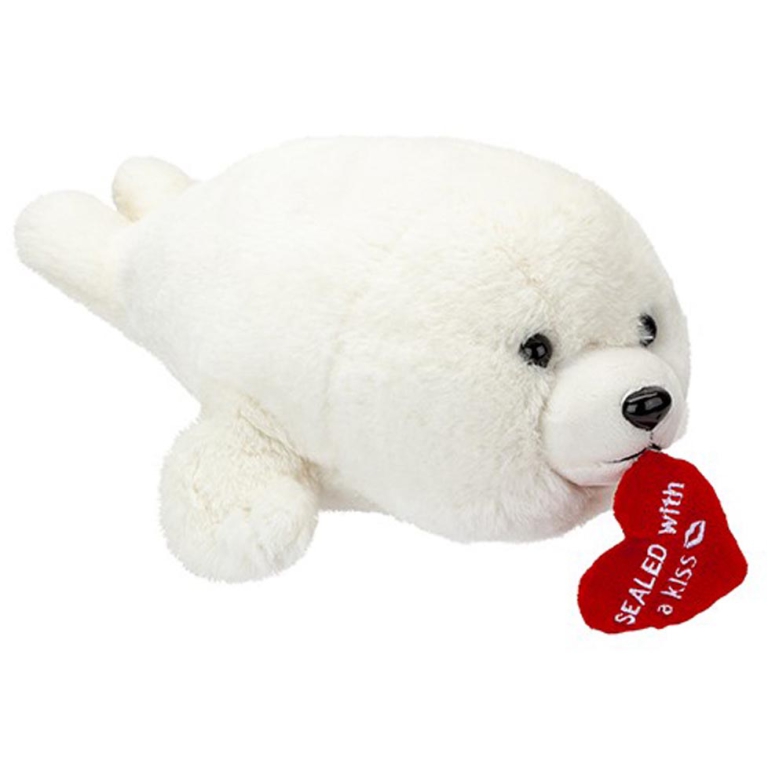 PELUCHE FOCA 38CM CON MESSAGGIO D'AMORE