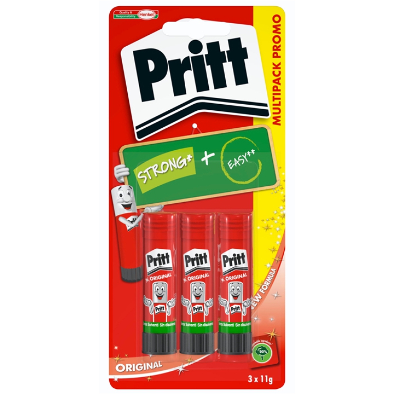 COLLA PRITT 11GR BL 2+1PZ