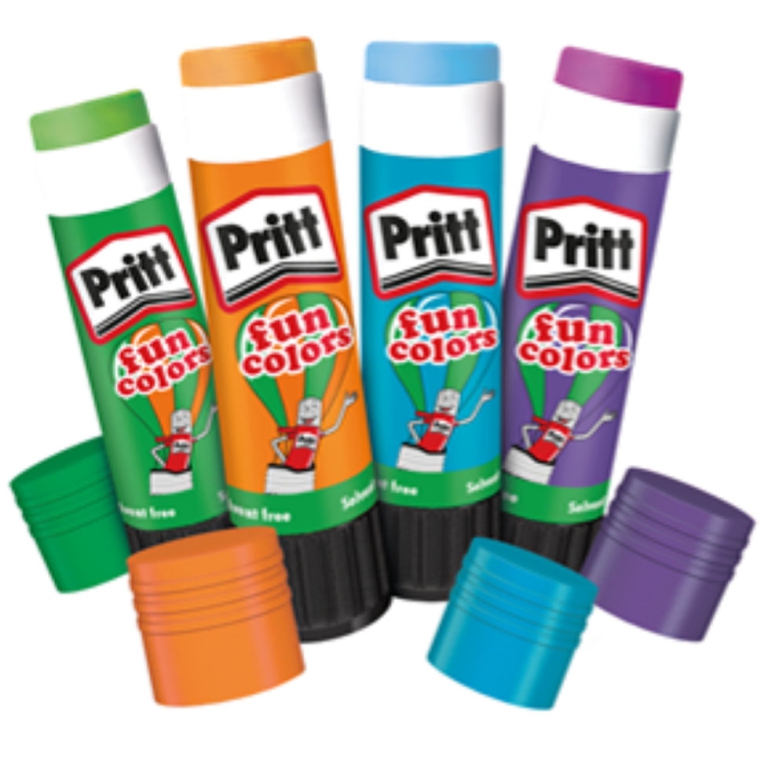 COLLA STICK PRITT 10GR   48PZ FUN COLORS RAINBOW 2