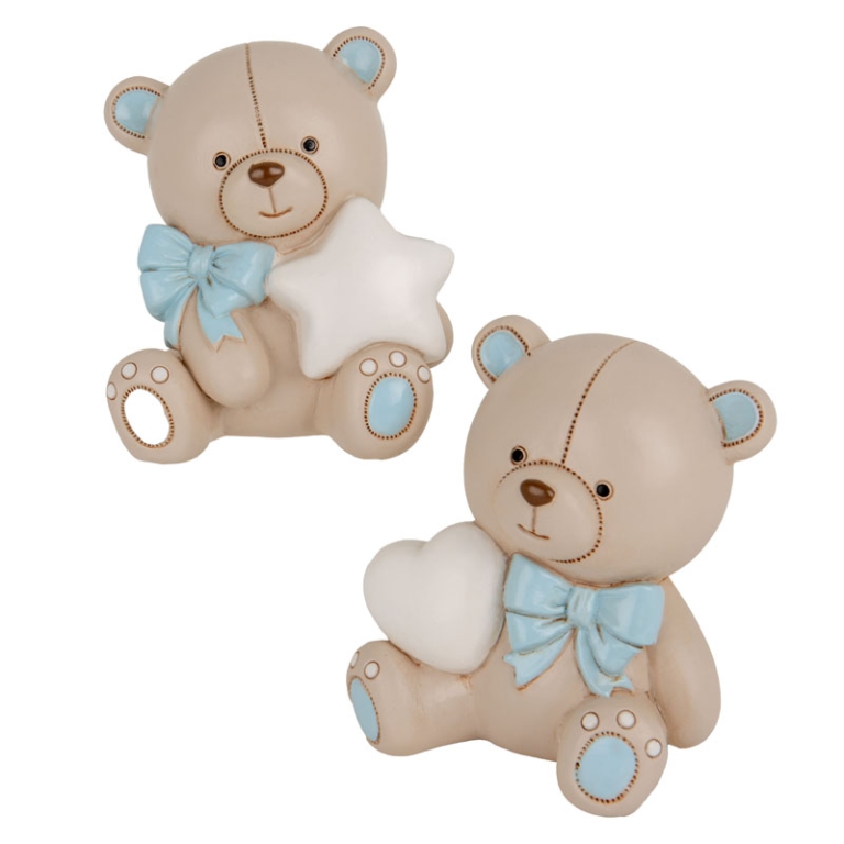 ORSO SALVADANAIO H9CM    AZZURRO ASSORTITI 2PZ