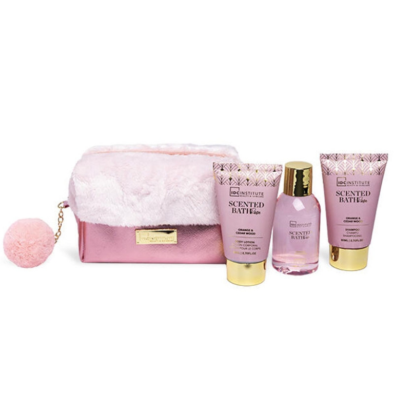 CONFEZIONE DA BAGNO ROSE CON TROUSSE 2