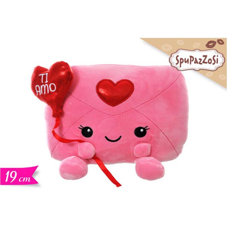 PELUCHES LETTERA CON CUORE 19CM