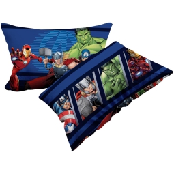 COPPIA FEDERE AVENGERS   50X80CM 100% COTONE