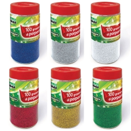 PORPORINA GLITTER 100GR  COLORI ASSORTITI 6PZ