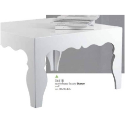 TAVOLO BASSO LACCATO     BIANCO 80X80H46CM