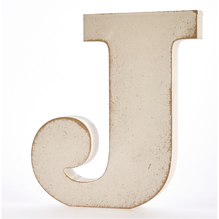 LETTERA J LEGNO 1,9H10CM NATURALE