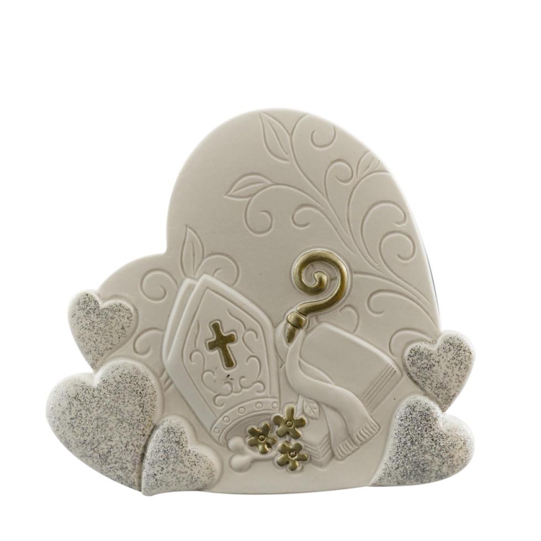 CUORE CRESIMA 12PZ        8X1H7,6CM BIANCO ORO