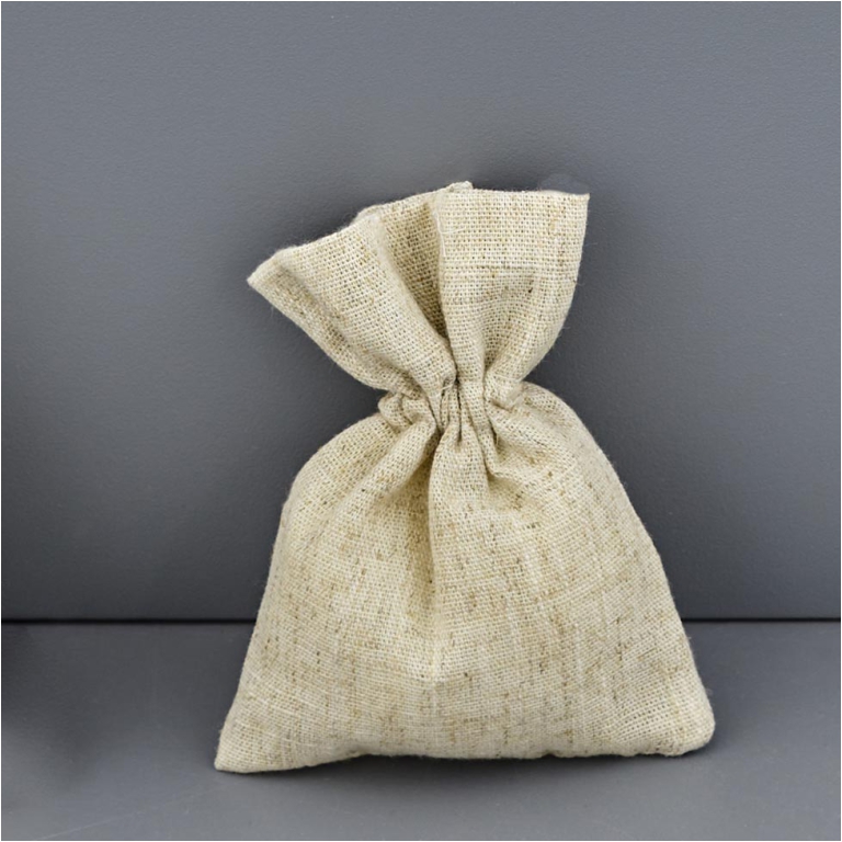 SACCHETTO 12PZ 10X14CM   COTONE RUSTICO NATURALE