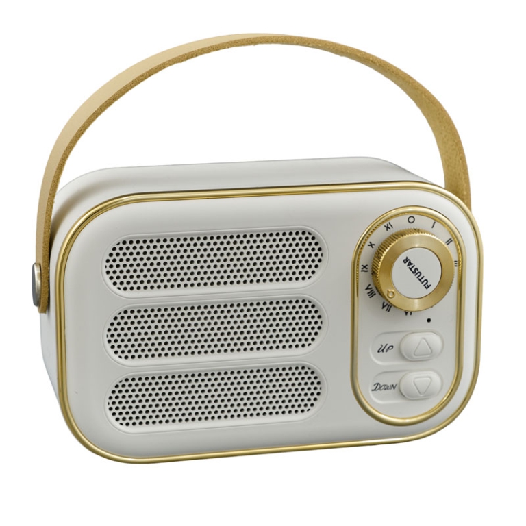 SPEAKER BLUETOOTH RADIO  RETRO 7,5X12X6CM BIANCO