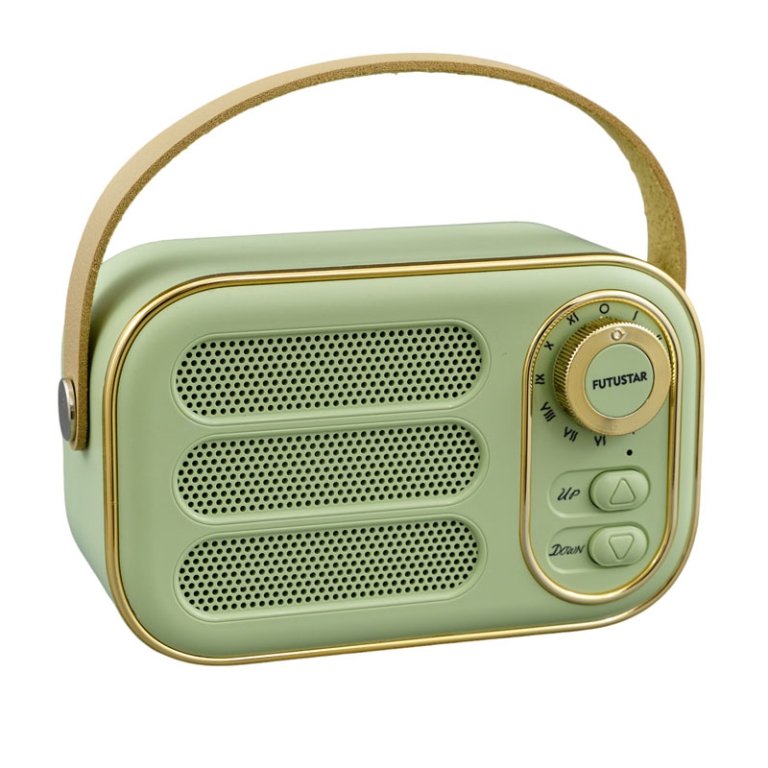 SPEAKER BLUETOOTH RADIO  RETRO 7,5X12X6CM VERDE