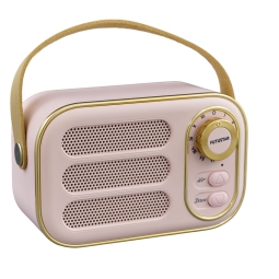 SPEAKER BLUETOOTH RADIO  RETRO 7,5X12X6CM ROSA