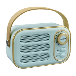 SPEAKER BLUETOOTH RADIO  RETRO 7,5X12X6CM CELESTE