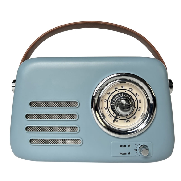 RADIO VINTAGE BLUETOOTH  BLU 22X9X19CM