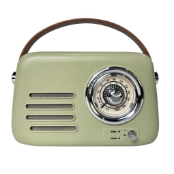 RADIO VINTAGE BLUETOOTH  VERDE 22X9X19CM