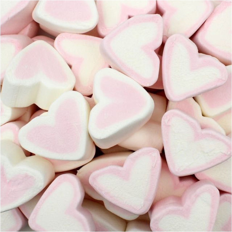 MARSHMALLOW BIANCO ROSA  CUORE 1000GR LE MONELLE 2