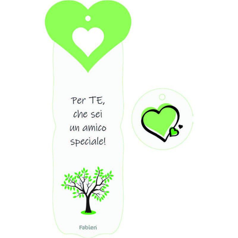 SEGNALIBRO CUORE SET 6PZ  5,5X15CM ALBERO VITA