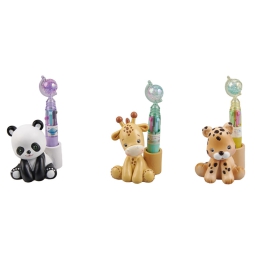 DECORAZIONE BABY ZOO H10 CM CON PENNA ASSORTITI