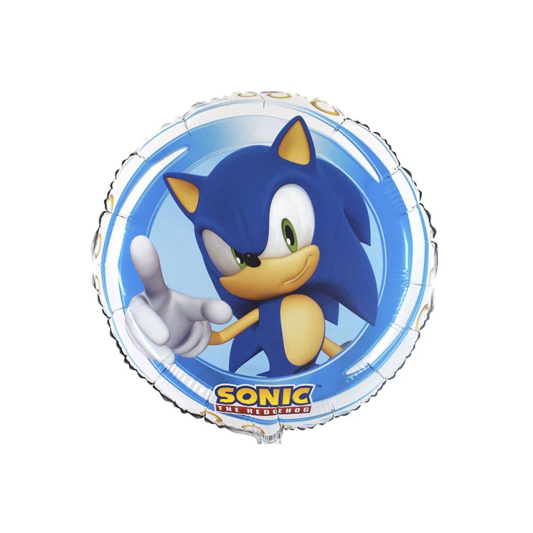 PALLONCINO MYLAR SONIC   46CM TONDO