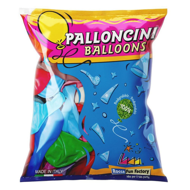 PALLONCINI PASTELLO 100PZ 33CM ASSORTITI BIO 2