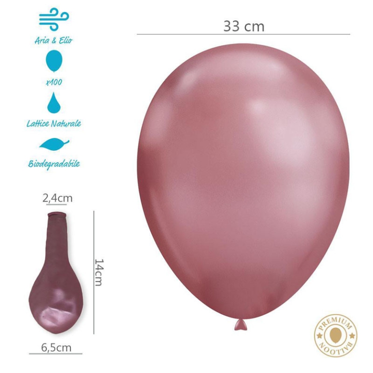 PALLONCINI METAL 50PZ 33CM COLORI ASSORTITI BIO 2