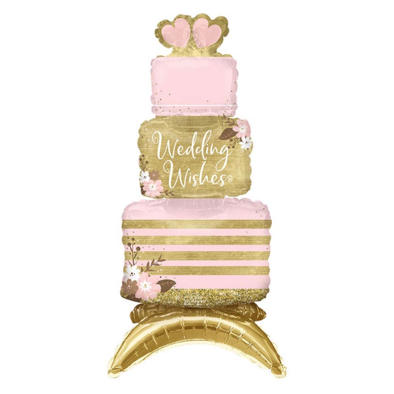 PALLONCINO MYLAR 30X63CM TORTA WEDDING