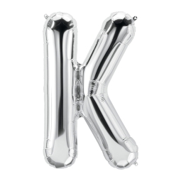 PALLONCINI MYLAR LETTERA K ARGENTO METAL 101CM