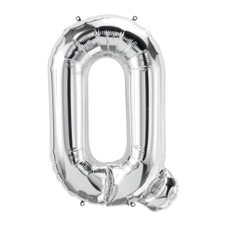 PALLONCINI MYLAR LETTERA Q ARGENTO METAL 101CM