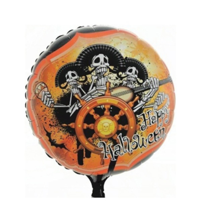 PALLONCINI MYLAR 45CM TONDO PIRATI HALLOWEEN