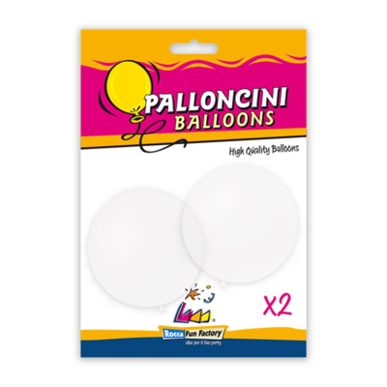 PALLONCINI 2PZ 83CM CRISTALLO TRASPARENTI