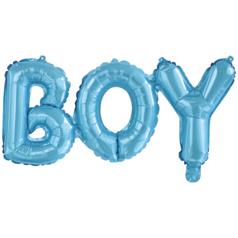 PALLONCINO MYLAR SCRITTA BOY CELESTE