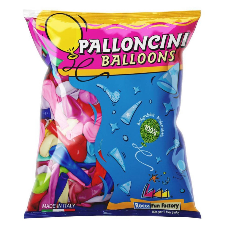 PALLONCINI PASTELLO 100PZ 13CM COL. ASSORTITI BIO 2