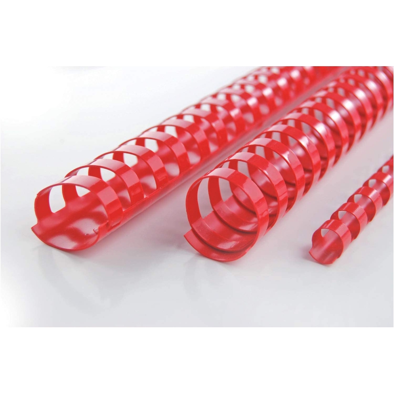 SPIRALI  6MM 100PZ ROSSO PLASTICA 2