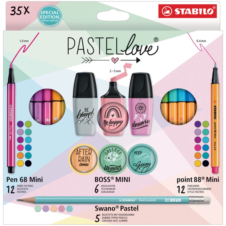 STABILO PASTEL LOVE 35PZ 68-88-BOSS MINI-SWANO