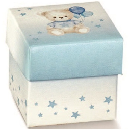 SCATOLE BABY ORSETTO AZZURRO 10PZ 50X50X50 FONDO COPERCHIO