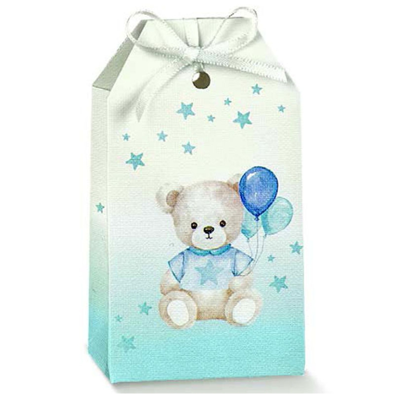 SCATOLE BABY ORSETTO AZZURRO 10PZ 55X35X100 TAG 5