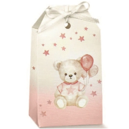 SCATOLE BABY ORSETTO ROSA 10PZ 55X35X100 TAG