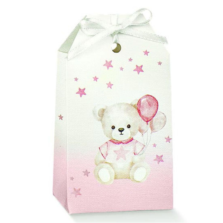 SCATOLE BABY ORSETTO ROSA 10PZ 55X35X100 TAG 5