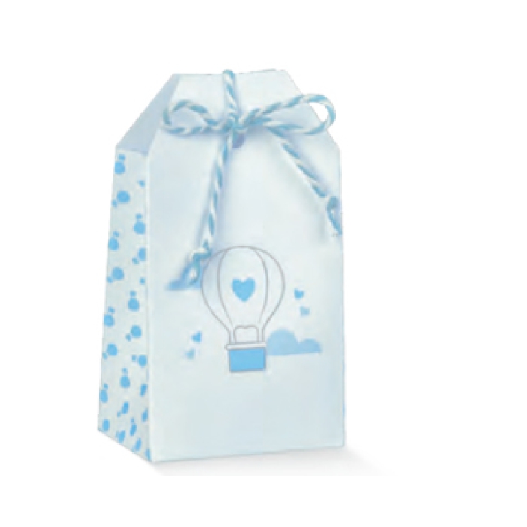 SCATOLE BALLOON AZZURRO  10PZ 55X35X100 TAG