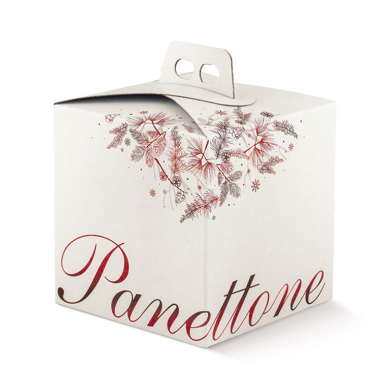 SCATOLA DOLCE IDEA 245X245X190 PANETTONE ROSSO