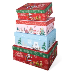 SET 4 SCATOLE SANTA CLAUS