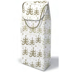 SHOPPER BOTTIGLIA 11X35X9CM WINE CON FOIL ORO