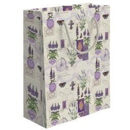 SHOPPER 31X45X12CM FIORI LAVANDA